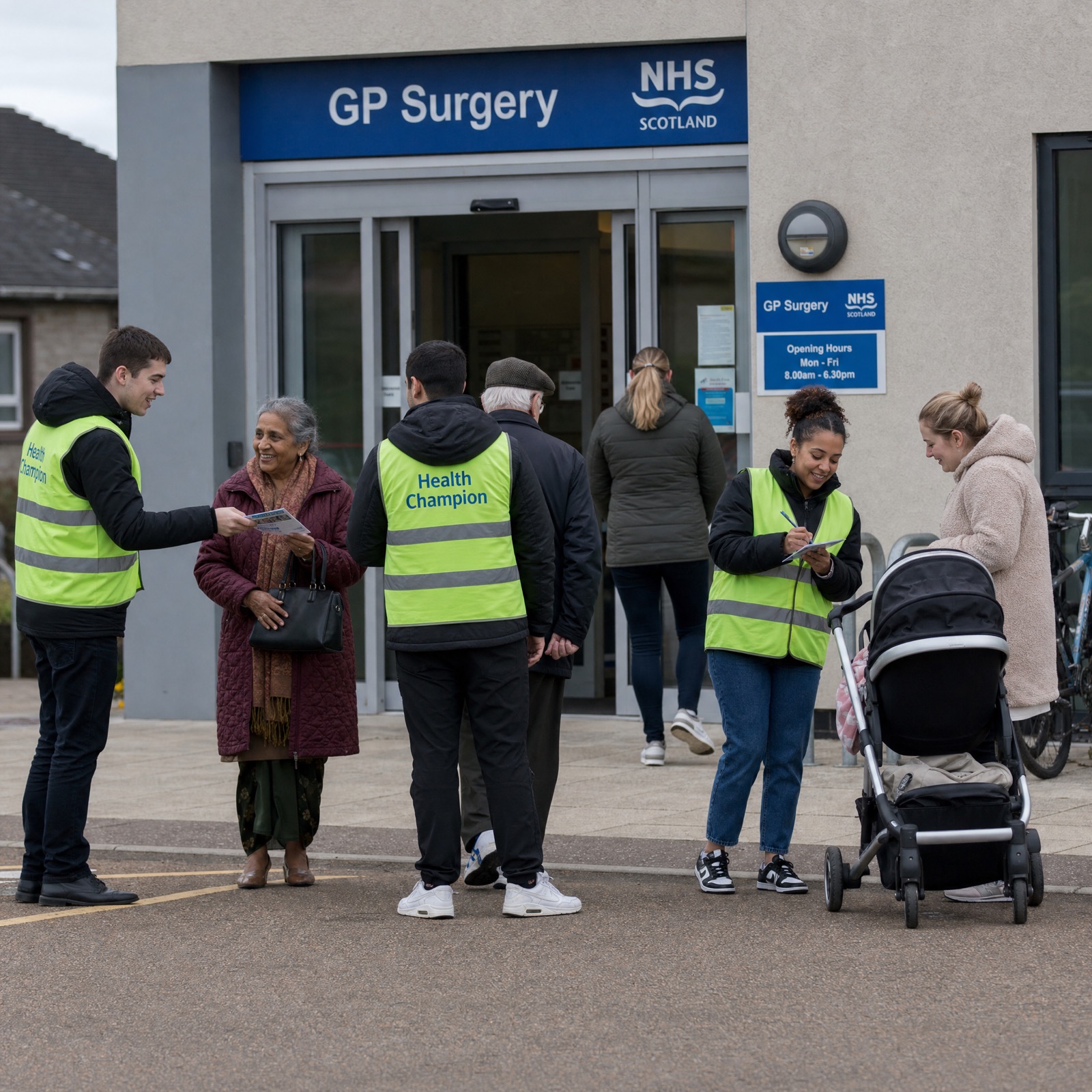 Volunteers on the Greenock waterfront